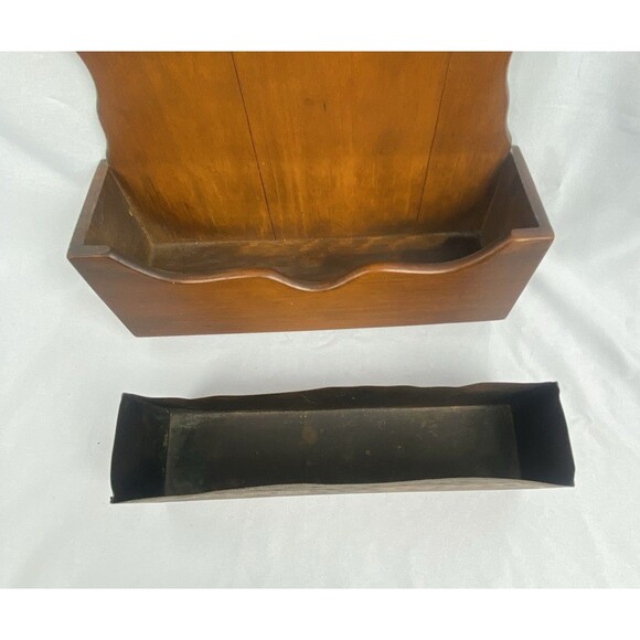 Vtg Sunburst Wood Wall Hanging Collecter's Spoon Rack 12 Spoons w/Storage Tray - Picture 10 of 10